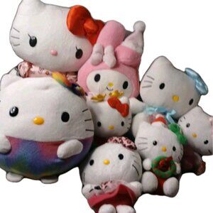 8 Hello Kitty Plush Ty Sarnio Gameworks Sega Beanie Babies Ballz NEW and Used